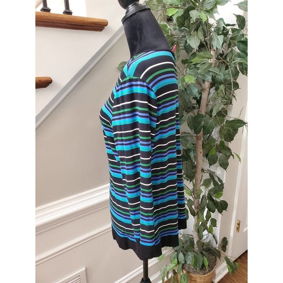 Vince Camuto Womens Multicolor Striped Long Sleeve Round Neck Sweater Size XL - Picture 5 of 10
